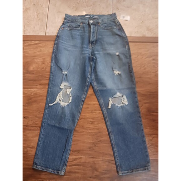 NWT Women's Old Navy Curvy Sky Hi Straight Jeans Size 6 BUTTON FLY - Picture 1 of 8
